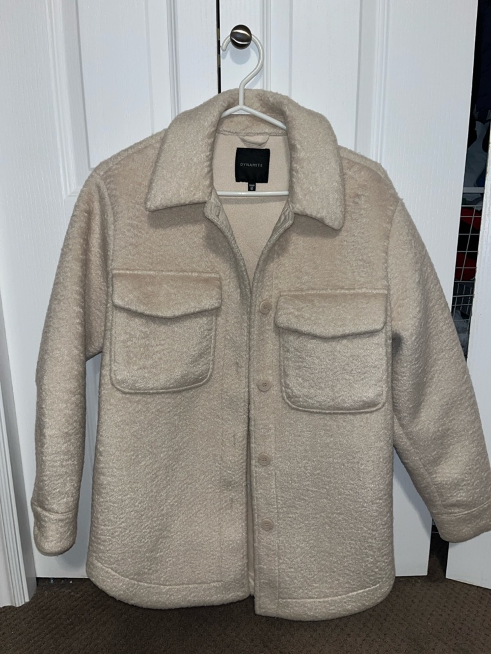 Dynamite Ivory Teddy Sherpa Jacket